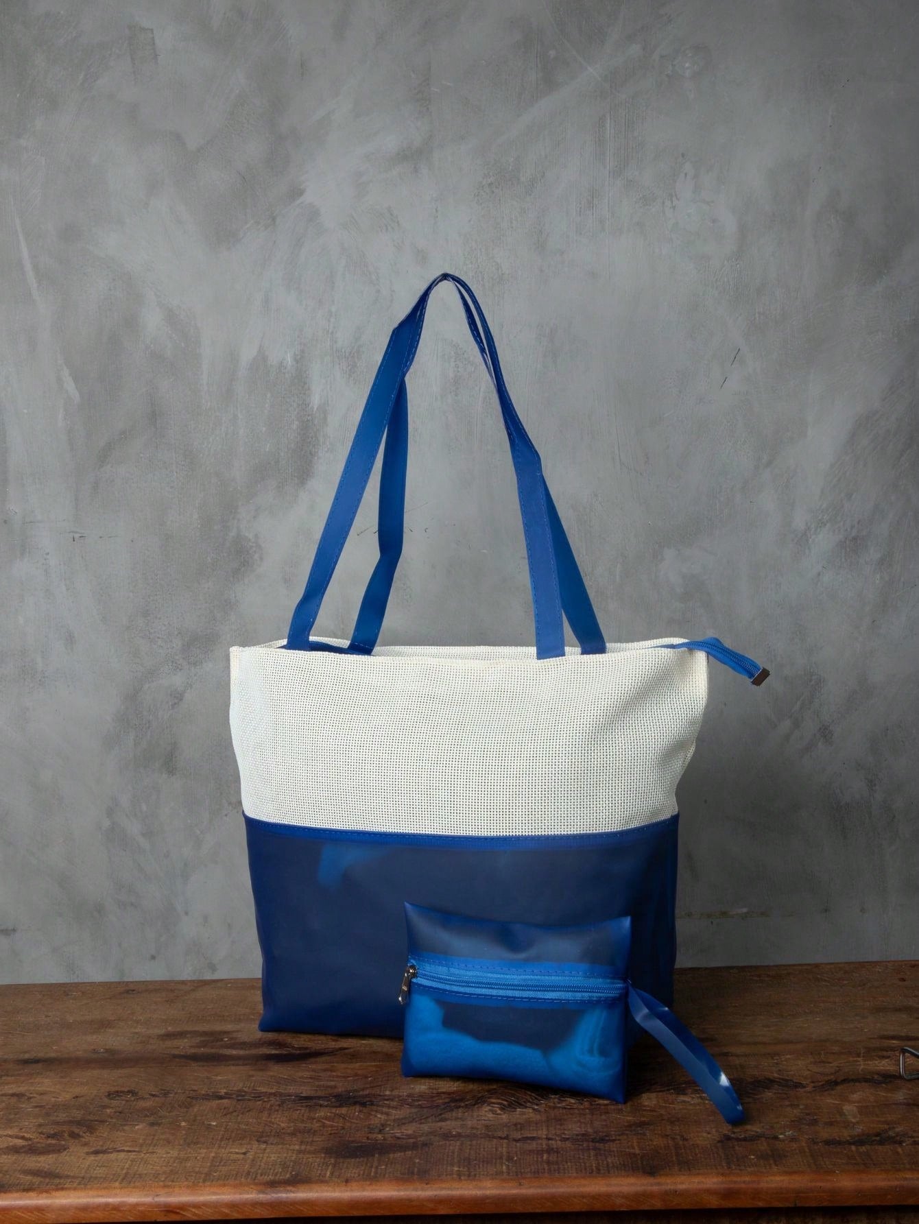 Bolsa de Praia Feminina Silicone Ipermeável com Necessaire