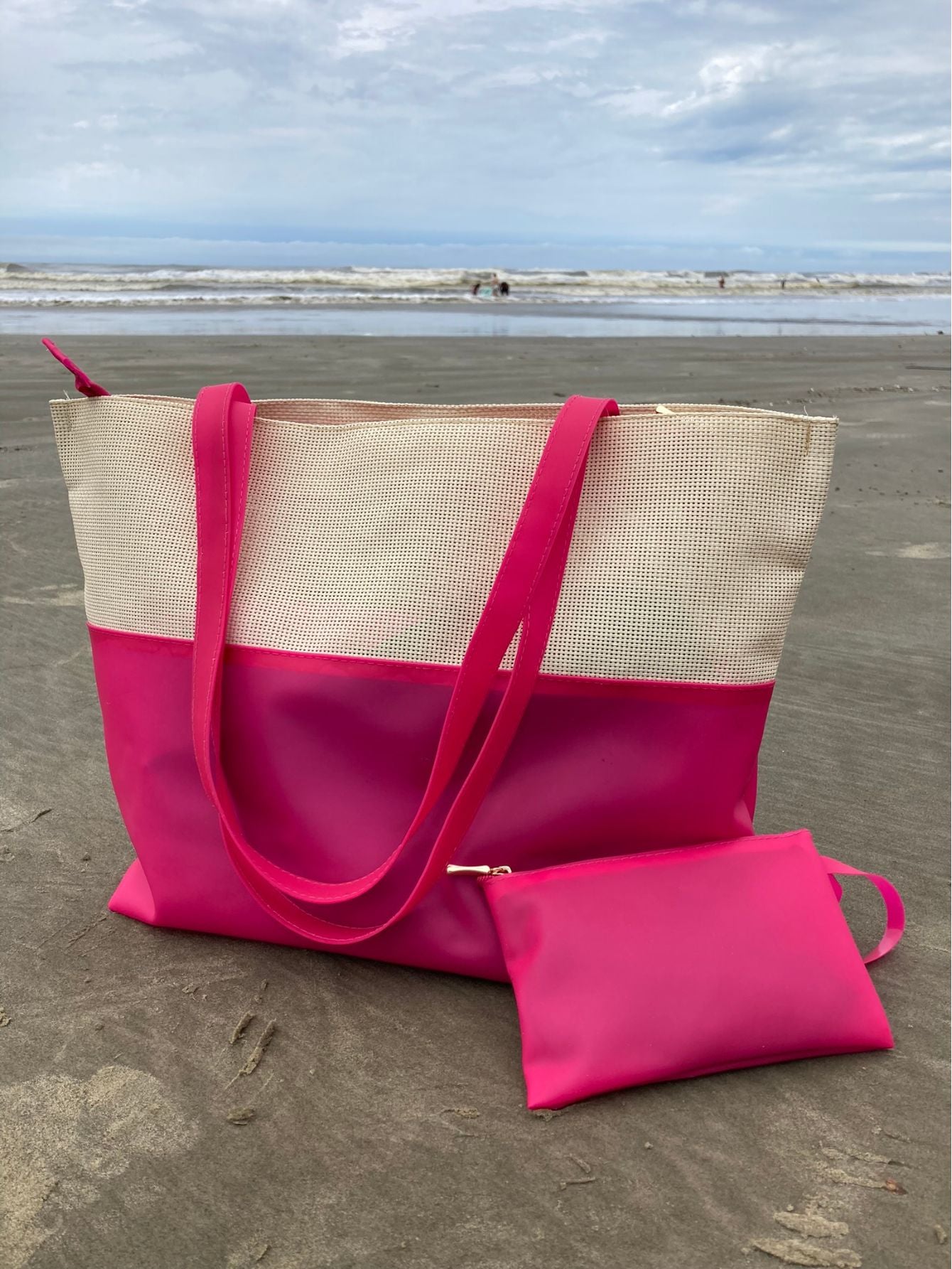 Bolsa de Praia Feminina Silicone Ipermeável com Necessaire