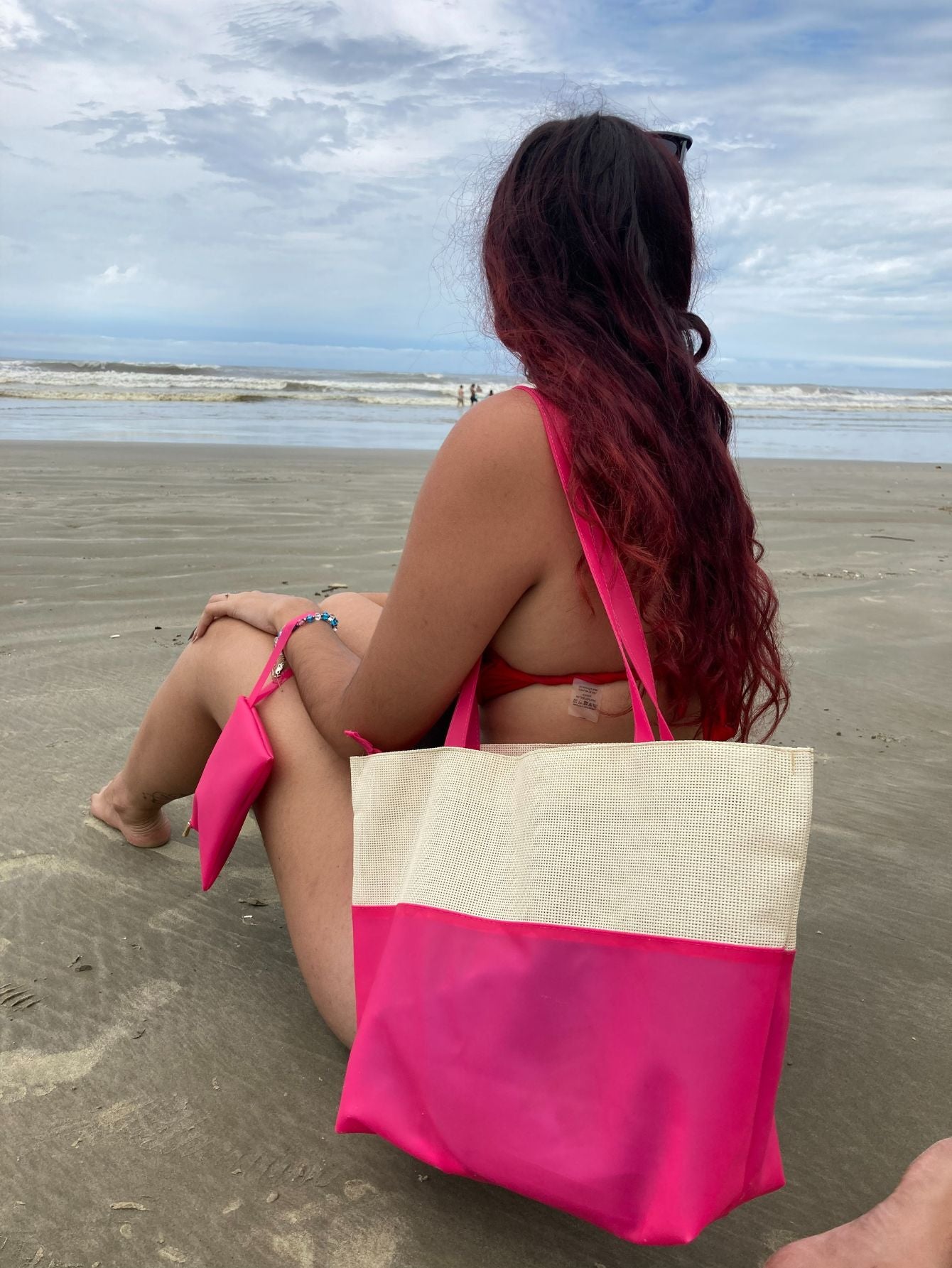 Bolsa de Praia Feminina Silicone Ipermeável com Necessaire