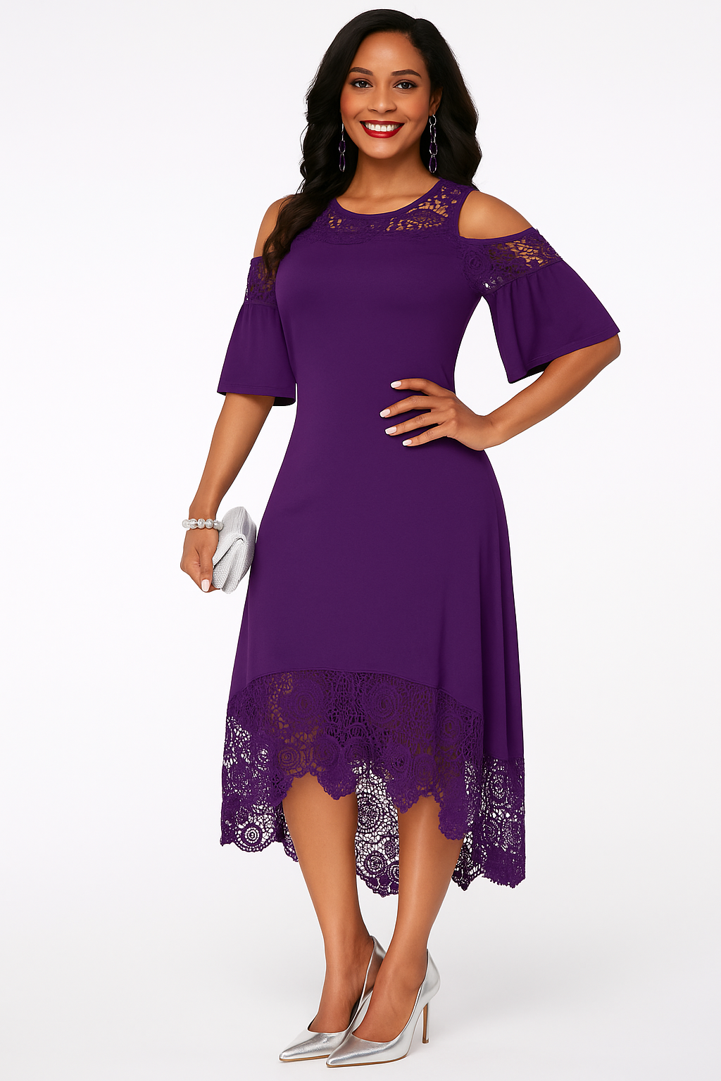 Vestido Midi com Manga Julia