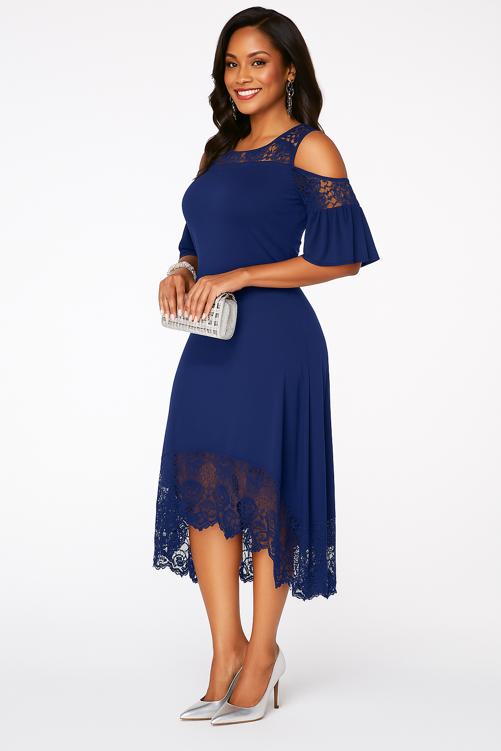 Vestido Midi com Manga Julia