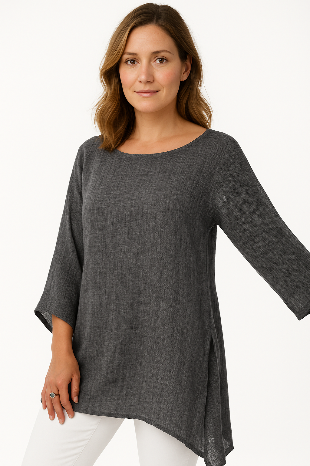 Blusa de Linho Meia Manga Diva