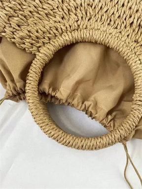 Vendedor Indicado
Baila Morena Bolsa palha grande meia lua bolsa de praia feminina de mão argola alça retirável forro de tecido fecho com cordão