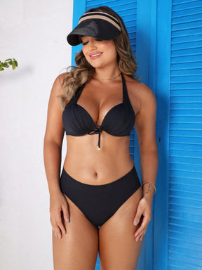  Biquíni Fio Duplo Empina e Levanta Bumbum Cintura Alta Lateral Larga Sunquíni Liso Avulso Sem Elástico No Traseiro Moda Praia Feminina
