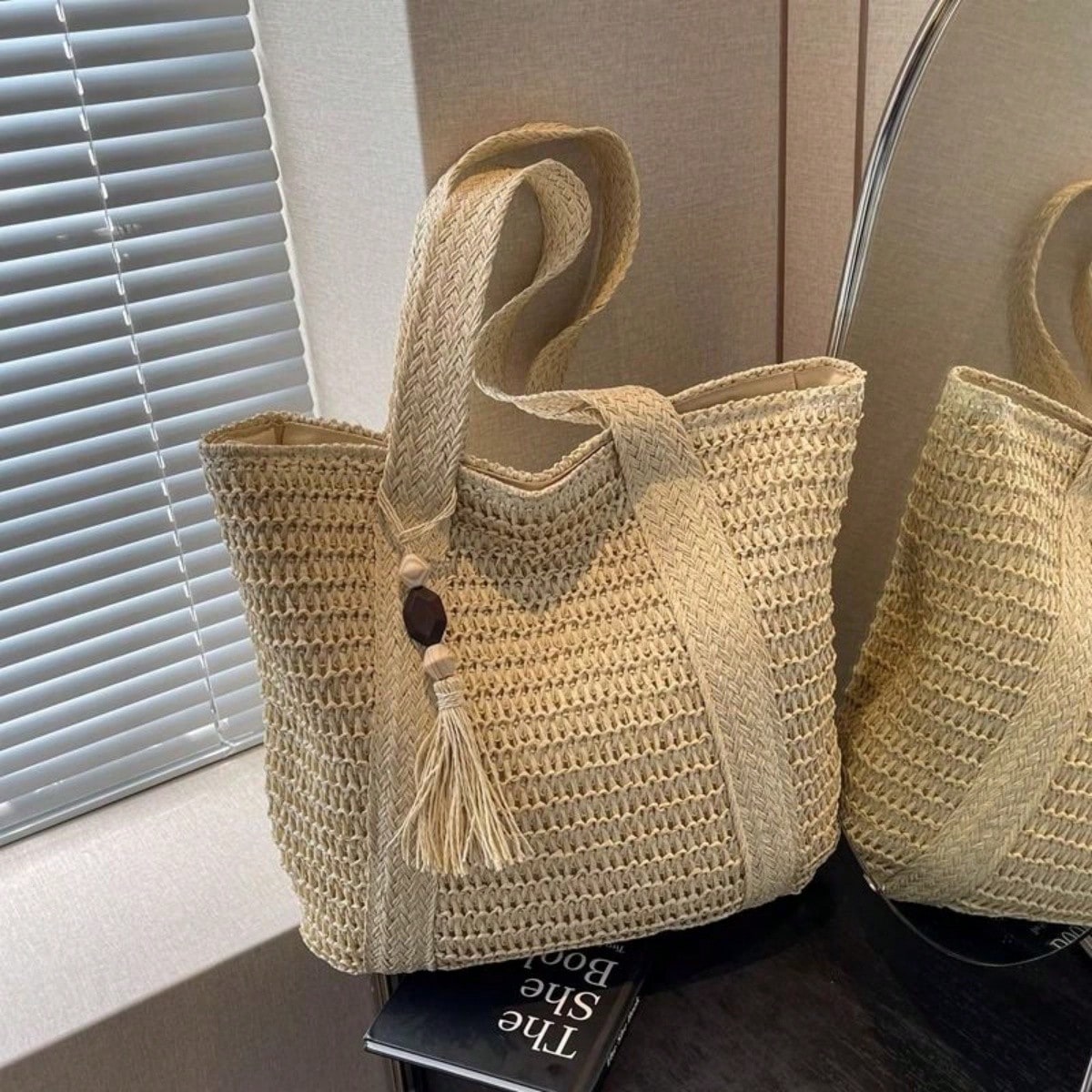 Vendedor Indicado
Bolsa Feminina De Palha De Veräo Versátil Nova DeOmbro Único Tecida Ã M¤o De Grande Capacidade