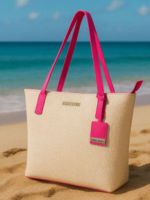 Bolsa Sacola De Praia Verão Palha Grande Piscina Shopbag