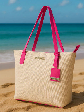 Bolsa Sacola De Praia Verão Palha Grande Piscina Shopbag