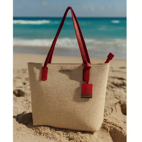 Bolsa Sacola De Praia Verão Palha Grande Piscina Shopbag