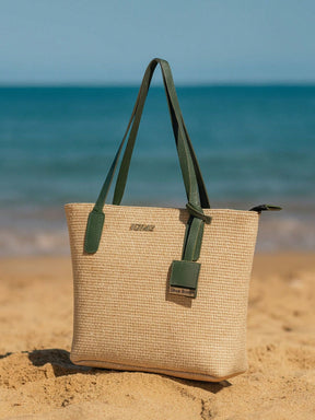 Bolsa Sacola De Praia Verão Palha Grande Piscina Shopbag