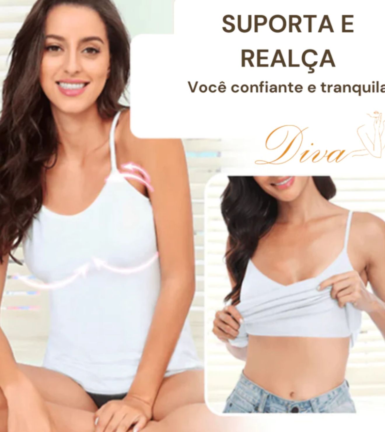 Blusa com Sutiã Embutido e Tecido Respirável - (PAGUE 2 e LEVE 5)