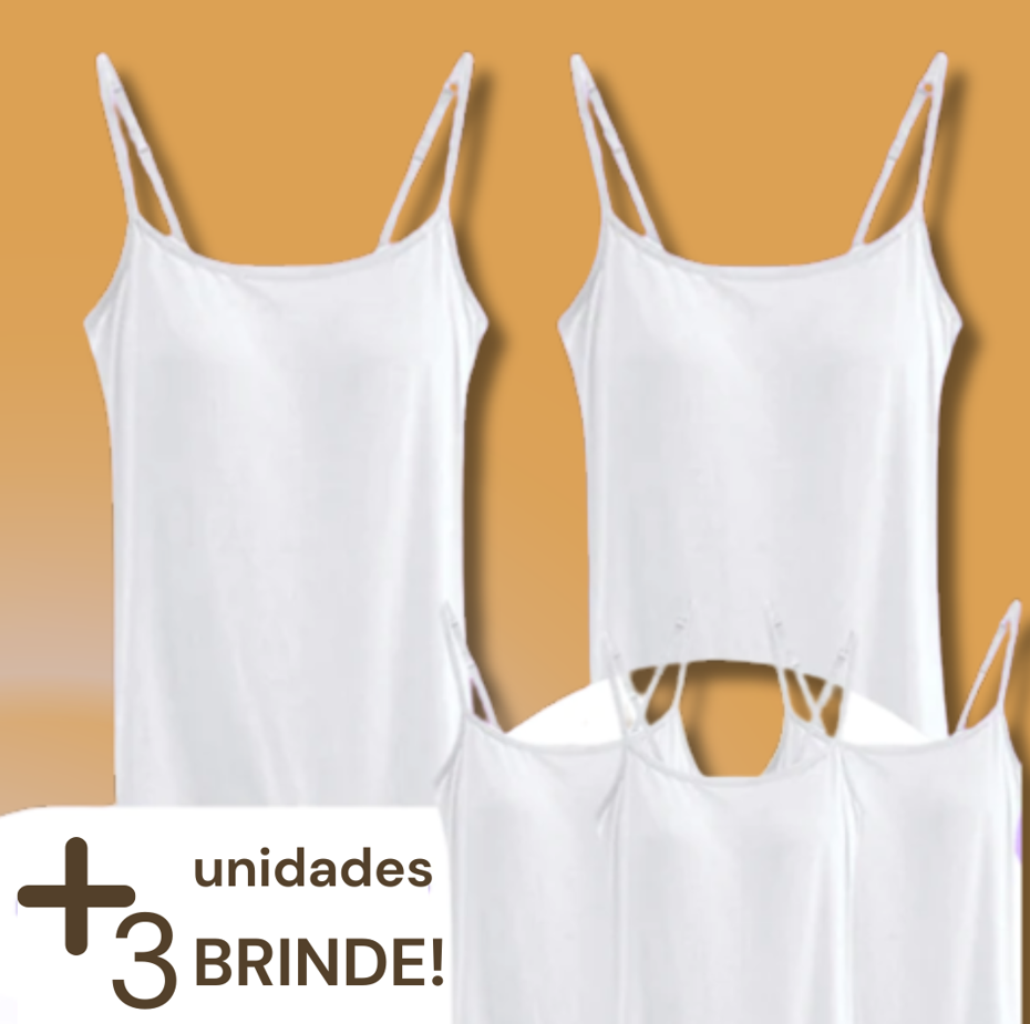 Blusa com Sutiã Embutido e Tecido Respirável - (PAGUE 2 e LEVE 5)