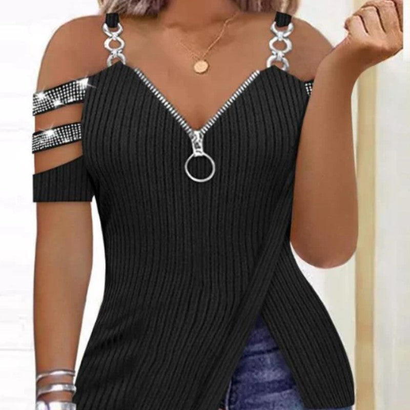 Blusa com Mangas Curtas Diva