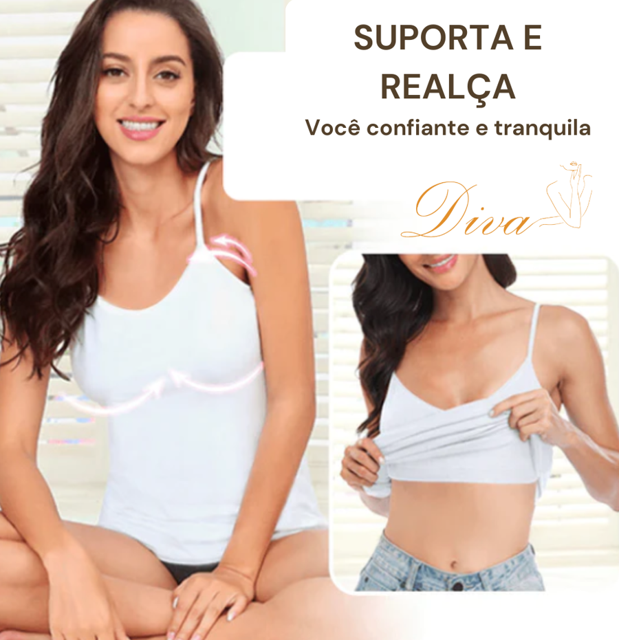 Blusa com Sutiã Embutido e Tecido Respirável - (PAGUE 2 e LEVE 5)