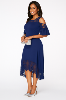 Vestido Midi com Manga Julia